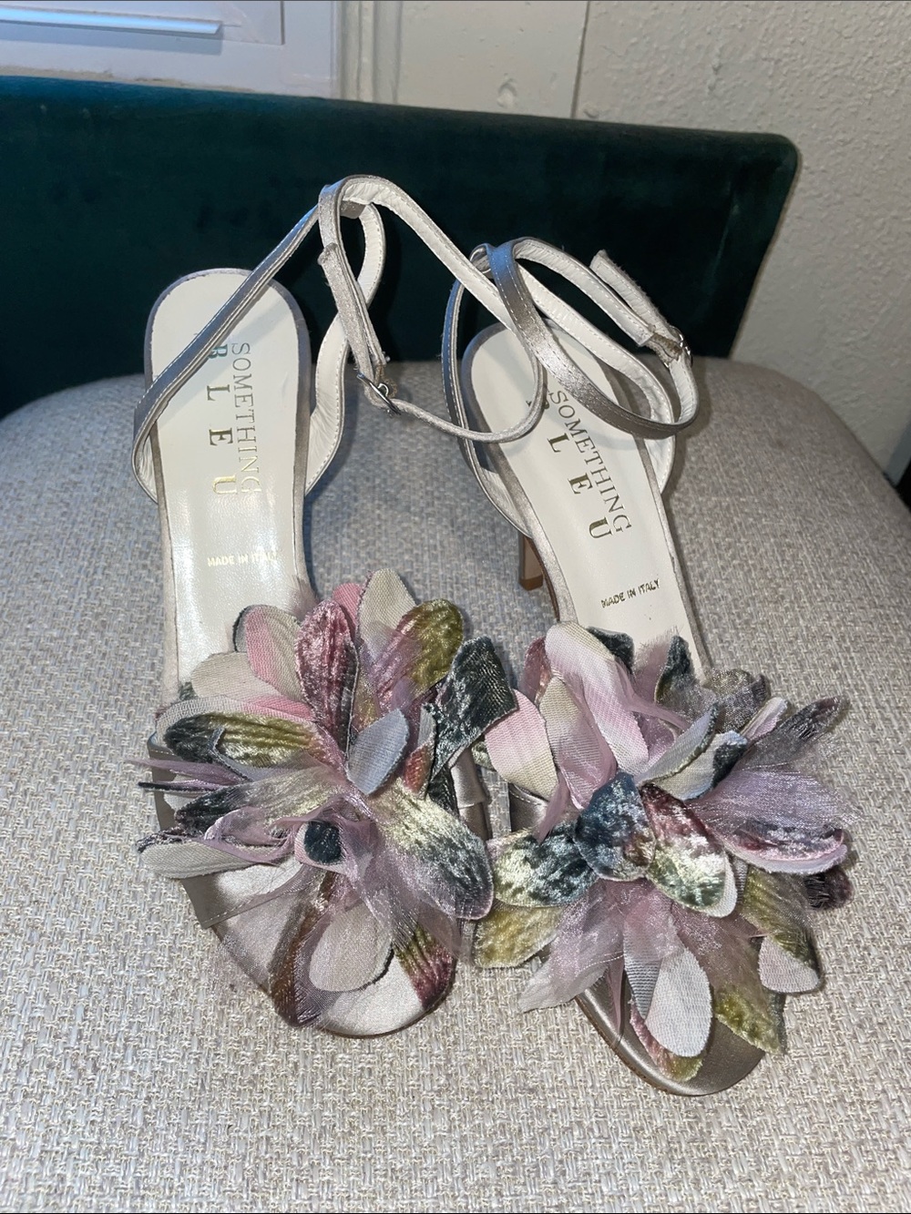 NWOT BHLDN x Something Bleu Agave Peep-Toe Sandals size 8 - Picture 5 of 8